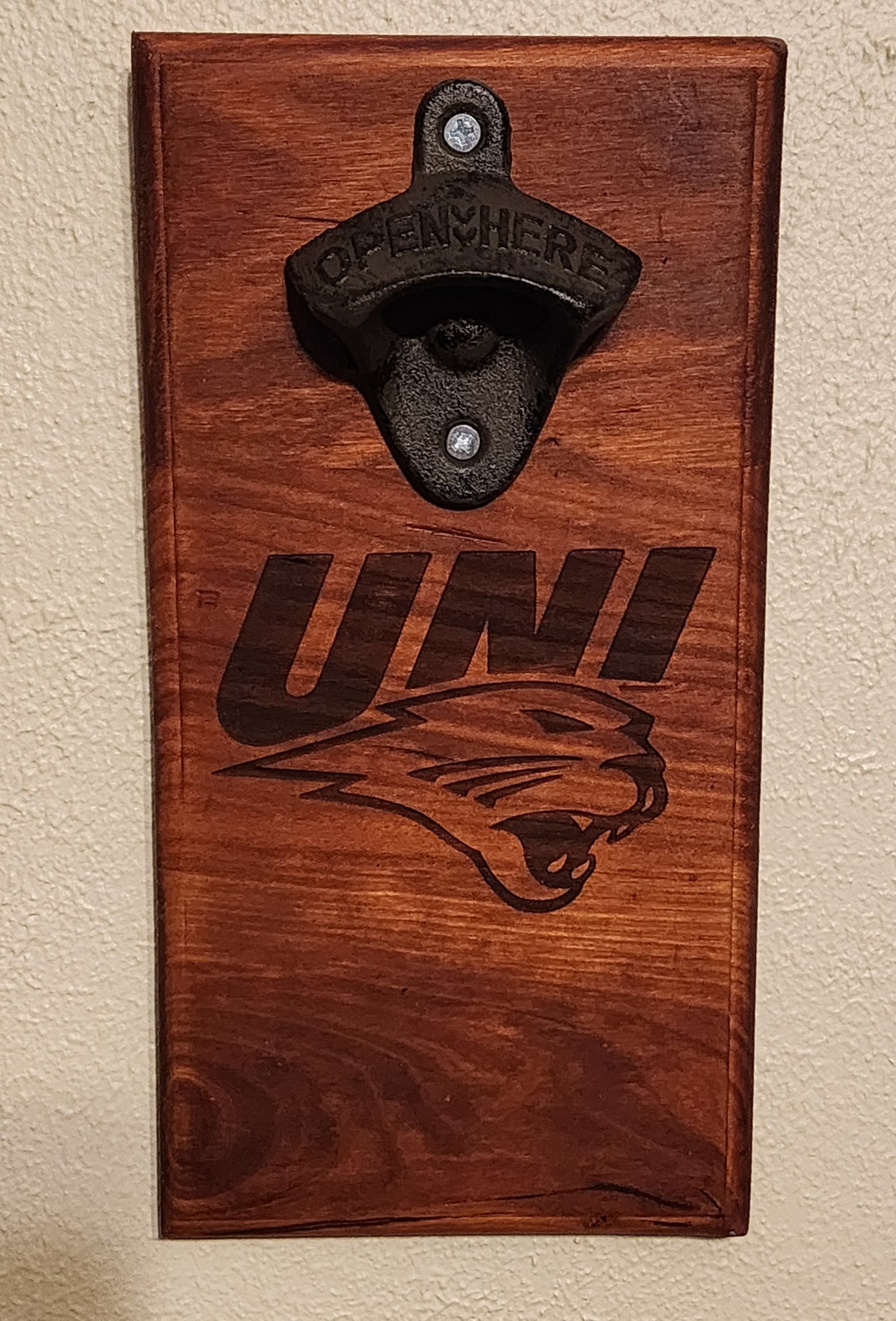 Show Your Panther Pride with Our University of Northern Iowa Bottle Opener - Perfect for Game Day or Any Day