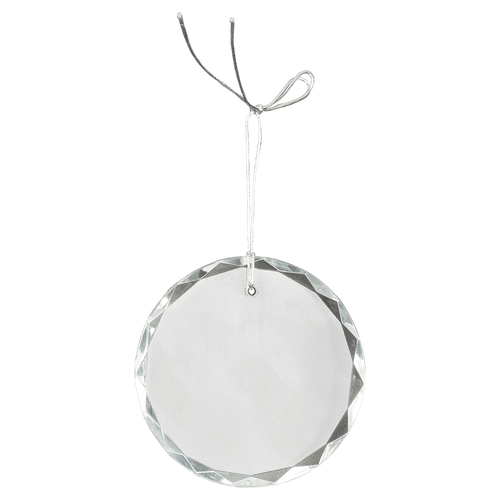 3" Crystal Round Faceted Ornament