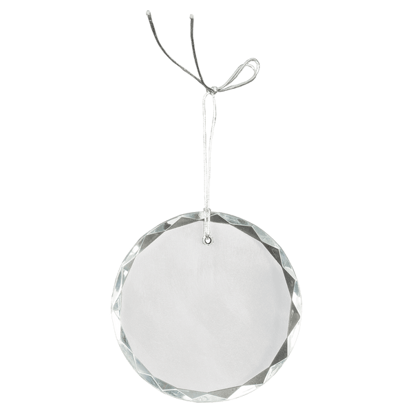 3" Crystal Round Faceted Ornament