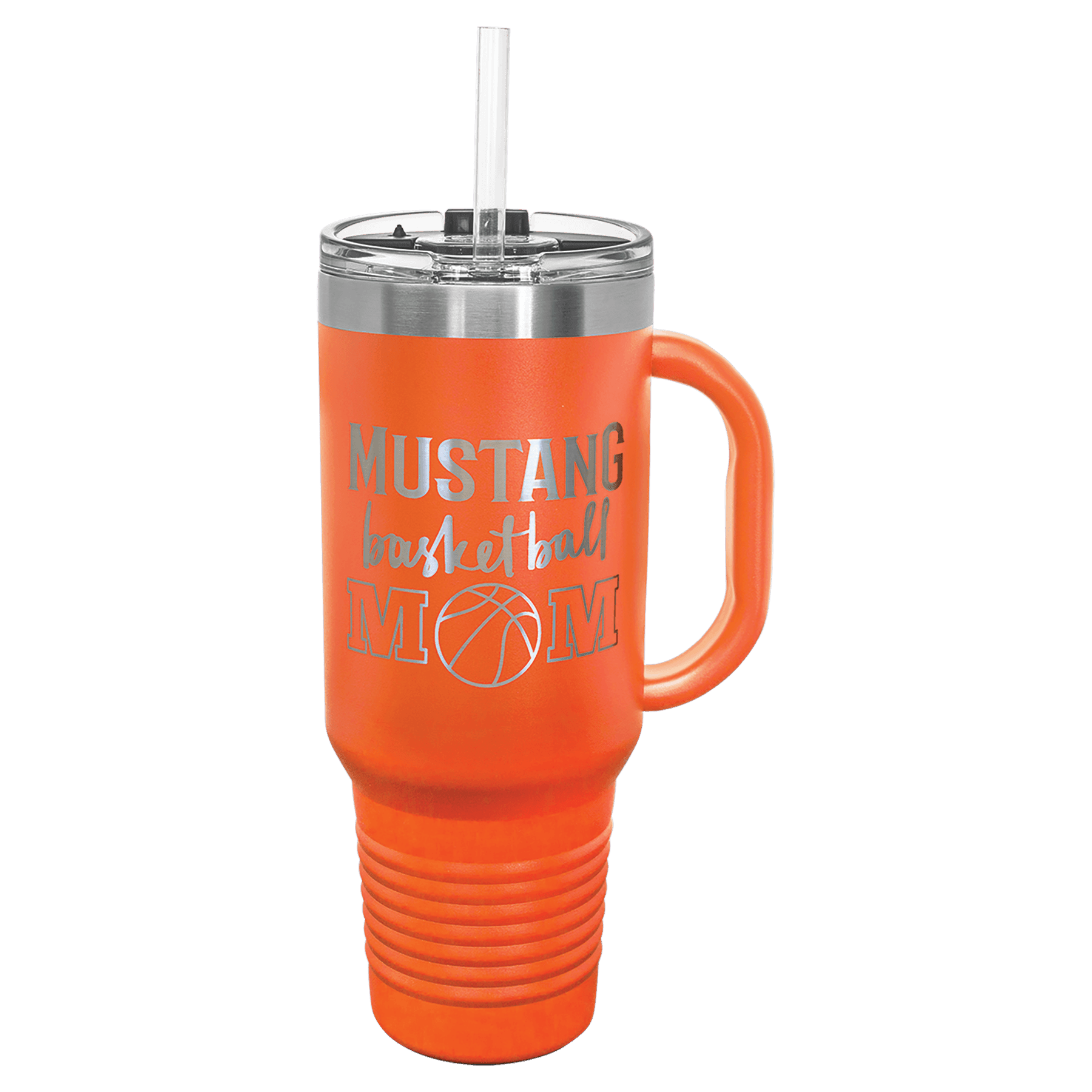 Polar Camel 40 oz. Coral Travel Mug with Handle, Straw Included