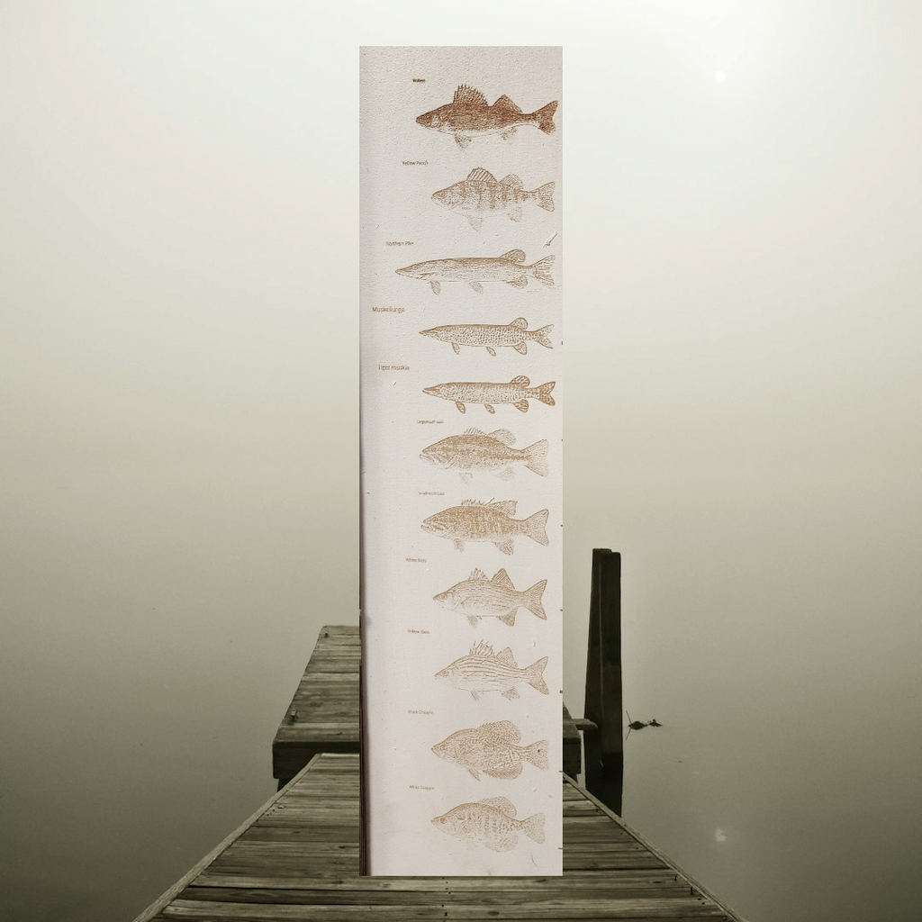Okoboji Iowa Great Lakes Bathymetric Lake Map With All Sporting Fish Small