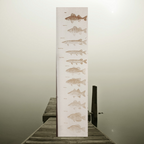 Okoboji Iowa Great Lakes Bathymetric Lake Map With All Sporting Fish Small
