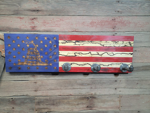 Don't Tread on Me-Lichtenberg American Flag-Coat/Gear Rack