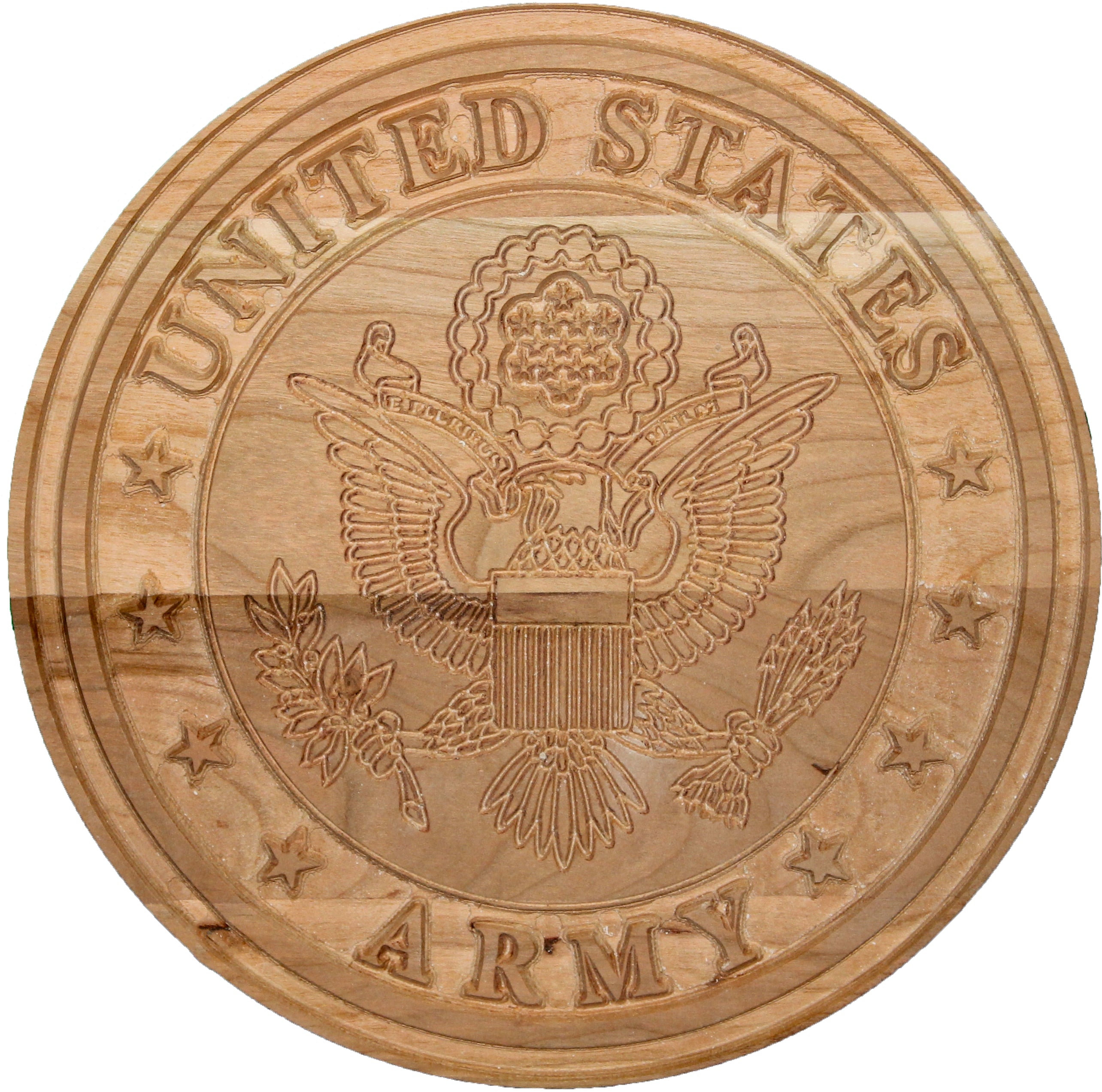 Carved Army Shield- Unfinished