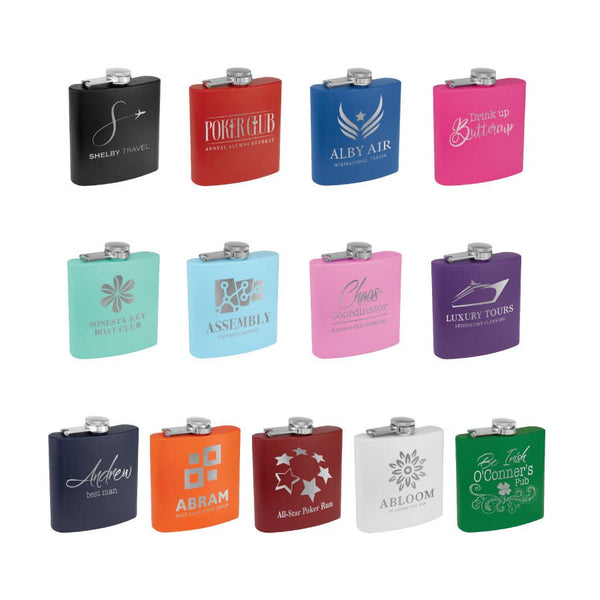 Laser Engraved Flask- Customizable