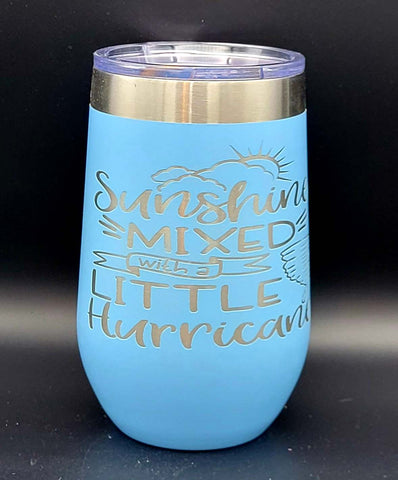 Sunshine Hurricane-  Polar Camel 16 oz. Pink Vacuum Insulated Stemless Tumbler with Lid