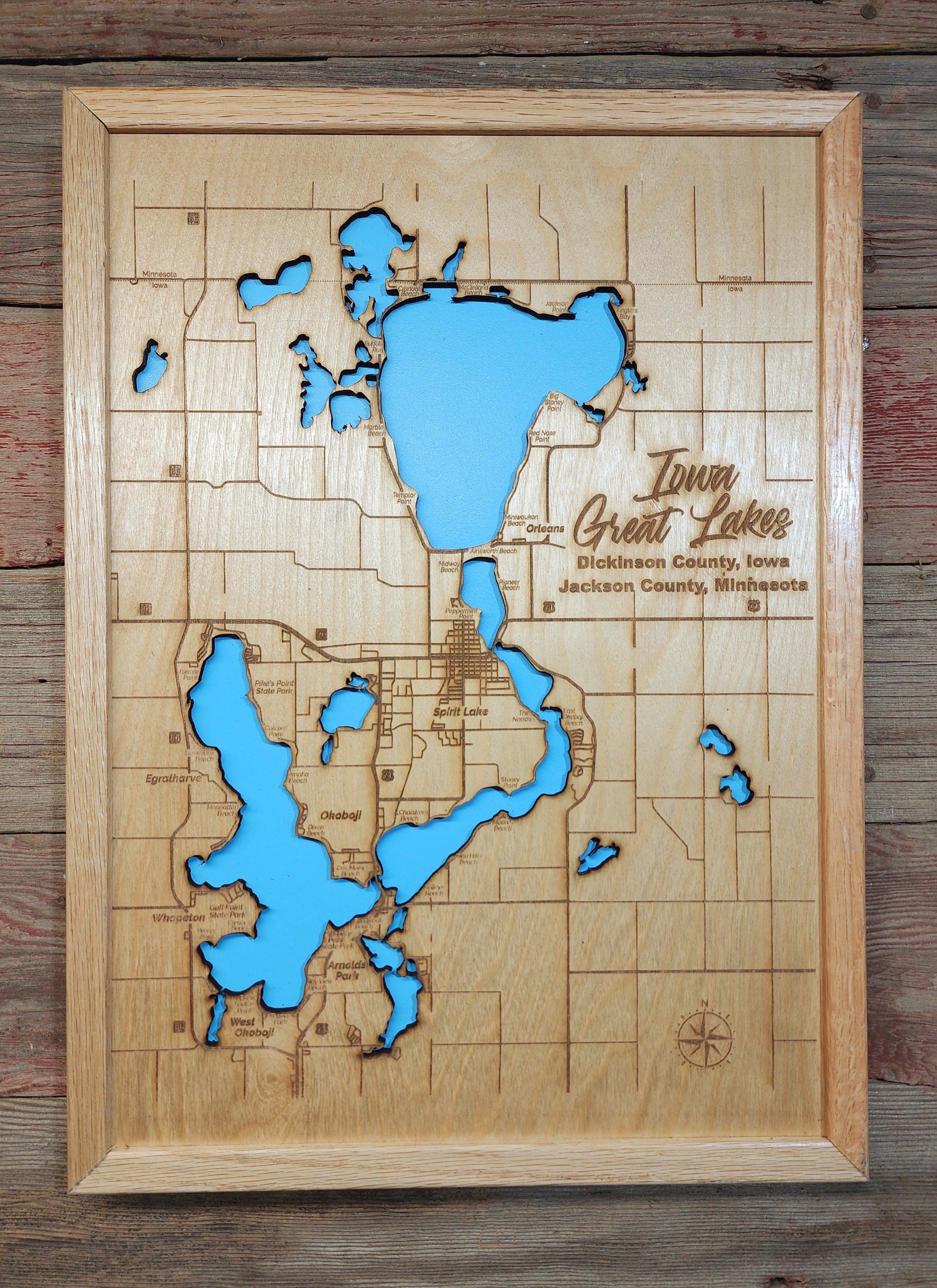 lake map white image